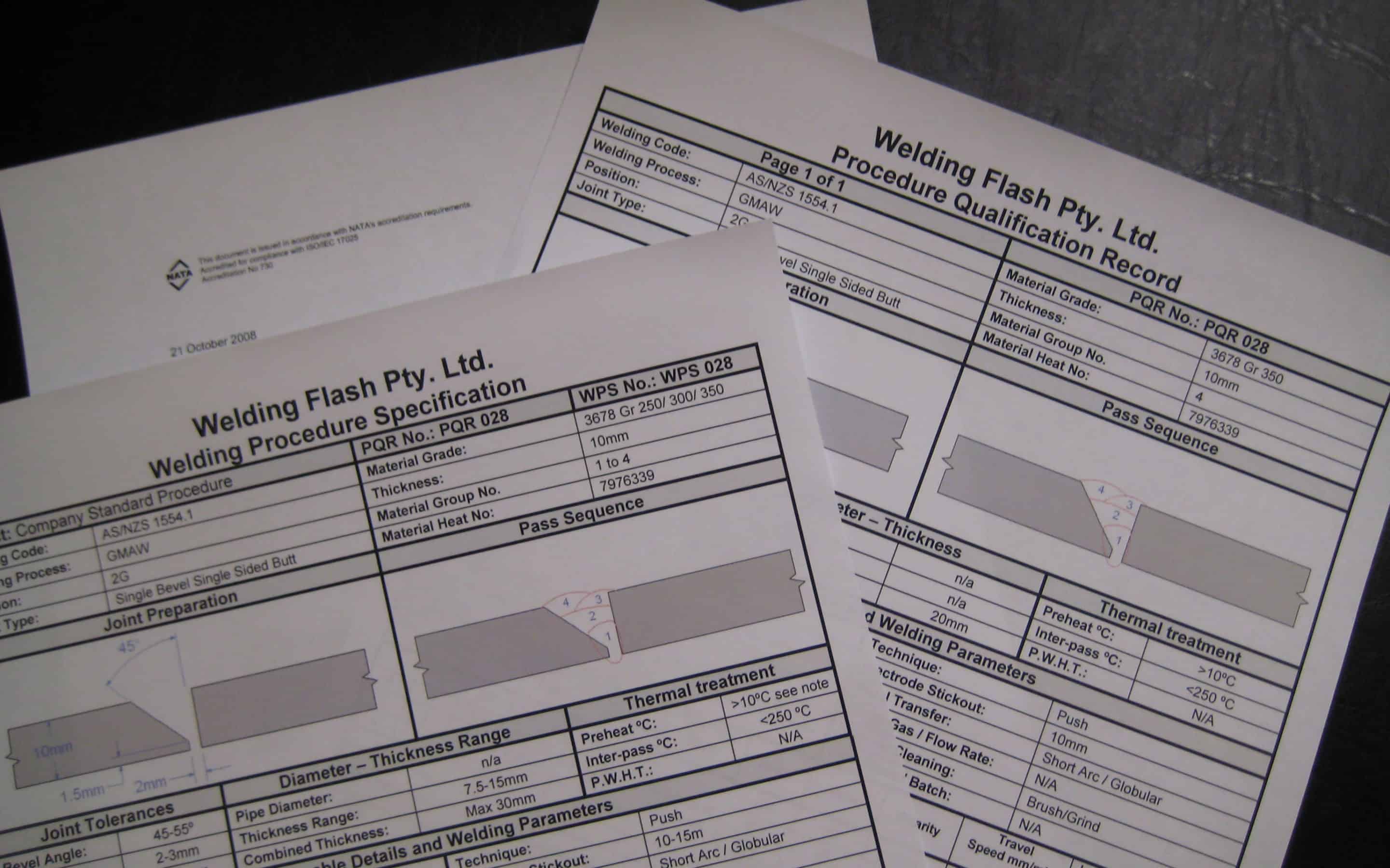 a Welding Procedure Specification (WPS 