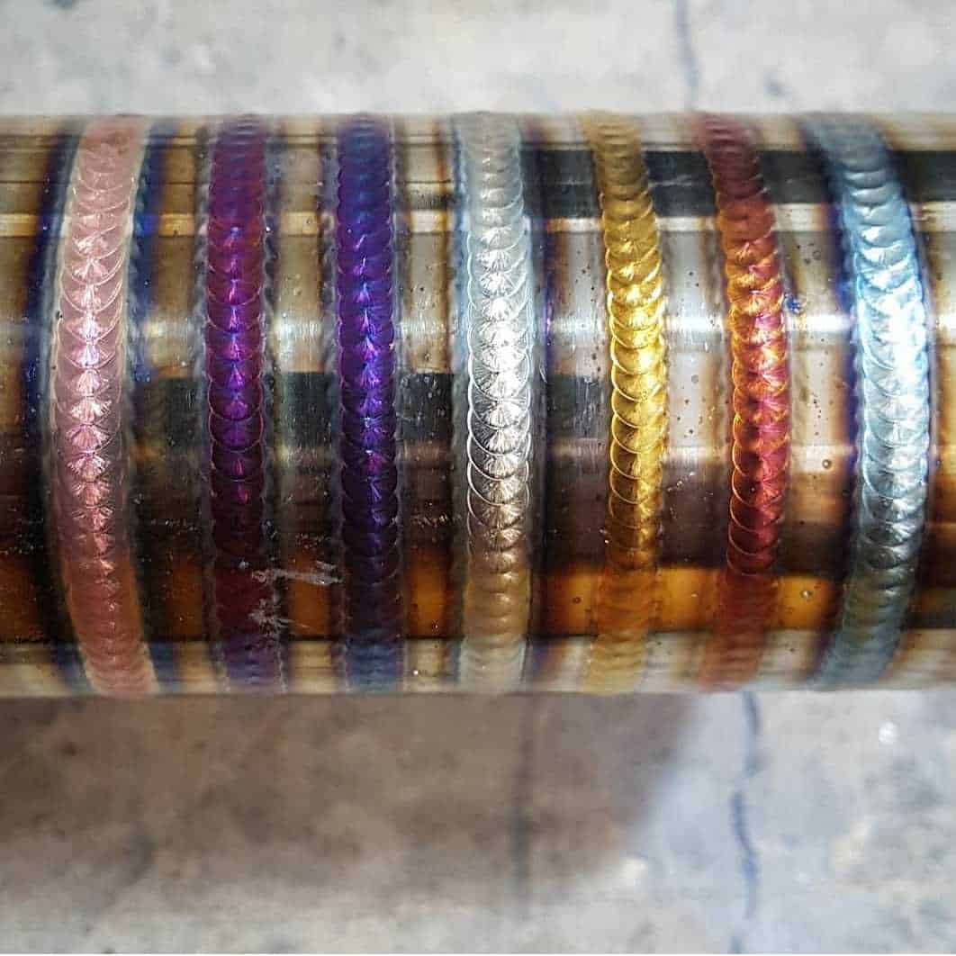 Titanium Weld Color Chart - photos and vectors